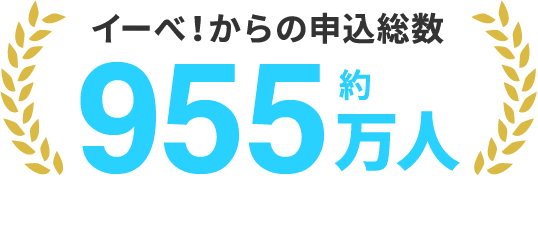 イーべ！からの申込総数 約955万人